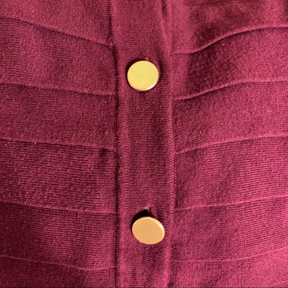 Banana Republic Tiered Cardigan - Plum Colored - Picture 3 of 6